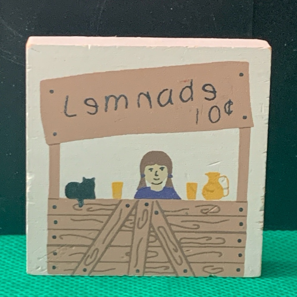 Vintage Cat's Meow Wood 1994 Lemnade Stand Lemonade Classic Americana